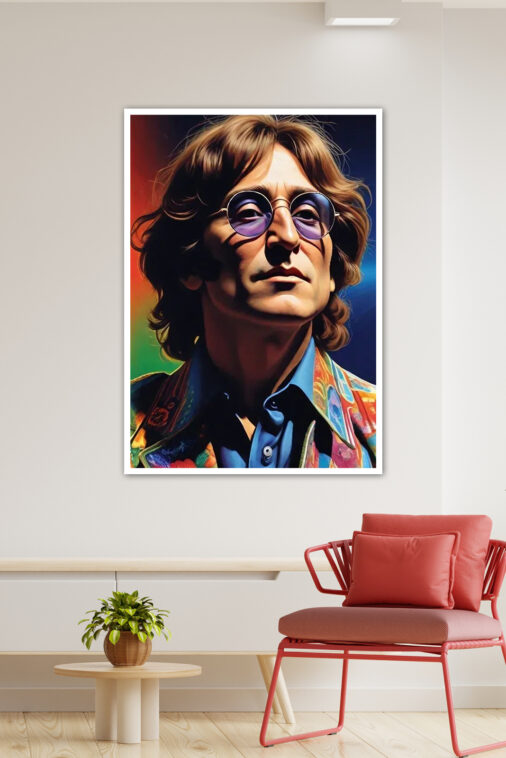 John Lennon The Beatles Music Poster - Image 4