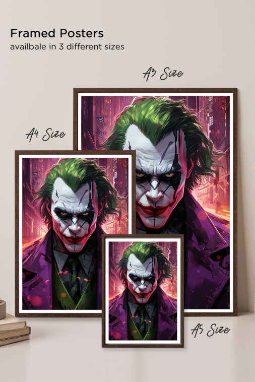 Joker Portrait Cityscape Night Poster DC Superheroes - Image 5