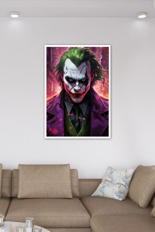 Joker Portrait Cityscape Night Poster DC Superheroes - Image 6