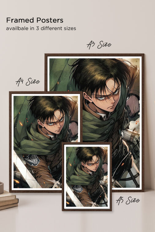 Levi Ackerman Field Warrior Anime Poster - Image 5