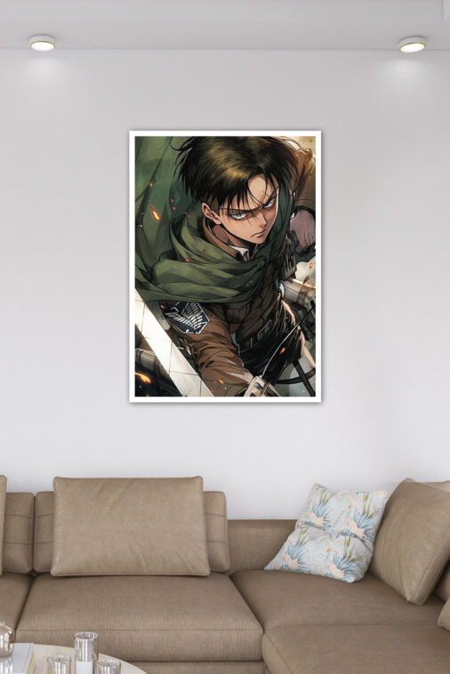 Levi Ackerman Field Warrior Anime Poster - Image 6