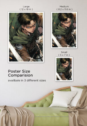 Levi Ackerman Field Warrior Anime Poster - Image 8
