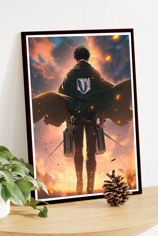 Levi Ackerman Walking Alone Anime Poster - Image 4