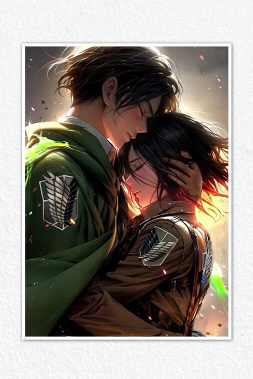 Levi And Mikasa Love Anime Poster