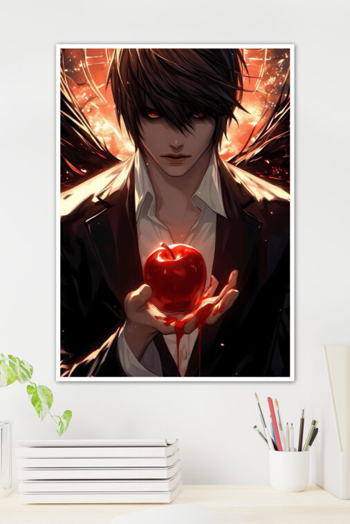 Light Yagami Blood Apple Poster Death Note - Image 2