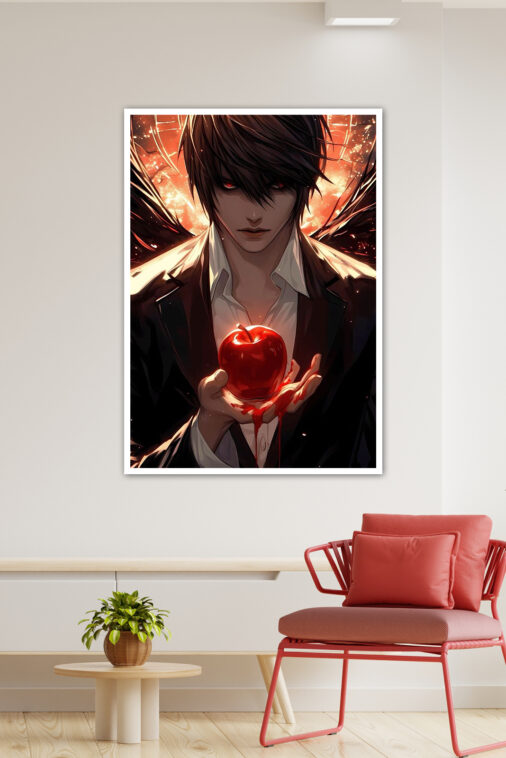 Light Yagami Blood Apple Poster Death Note - Image 3