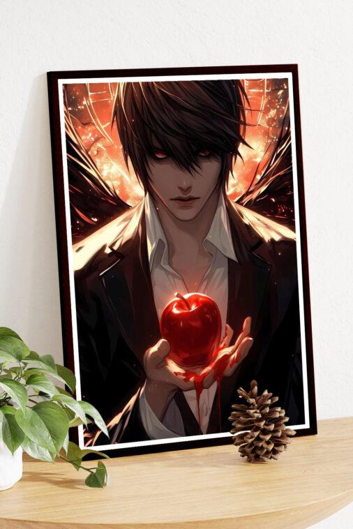 Light Yagami Blood Apple Poster Death Note - Image 4