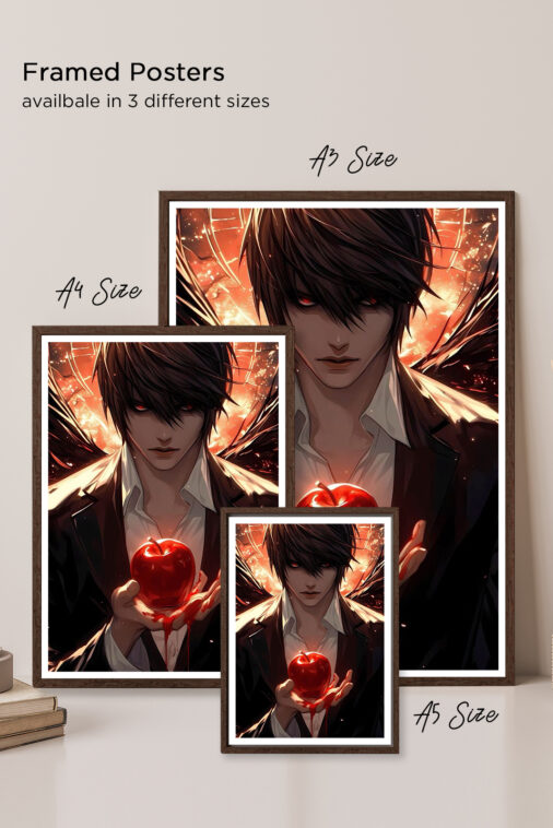 Light Yagami Blood Apple Poster Death Note - Image 5
