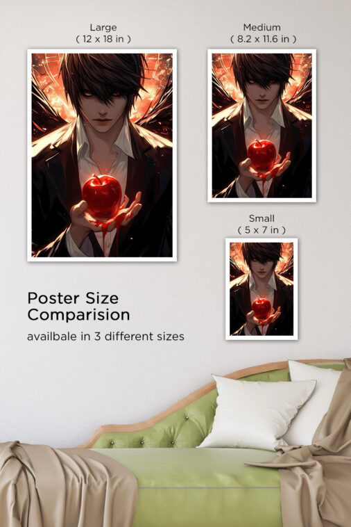 Light Yagami Blood Apple Poster Death Note - Image 7