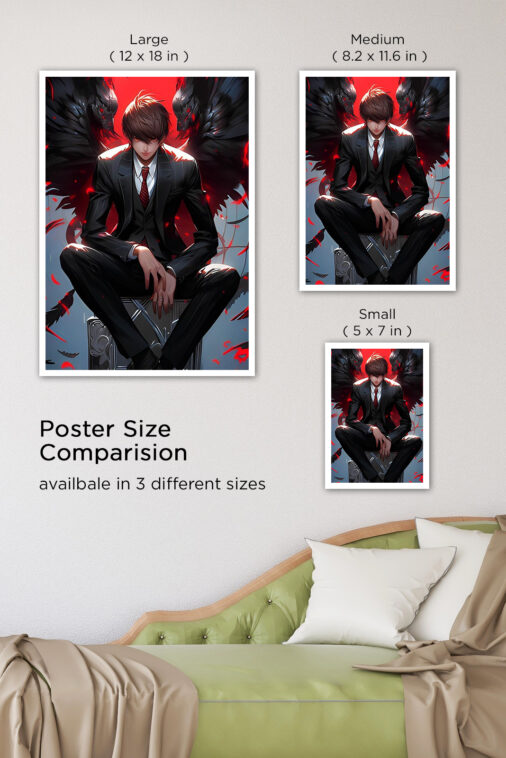 Light Yagami Ryuk Demon Poster Death Note - Image 7