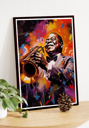 Louis Armstrong Jazz Player Music Poster - Image 4