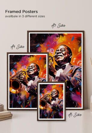 Louis Armstrong Jazz Player Music Poster - Image 5
