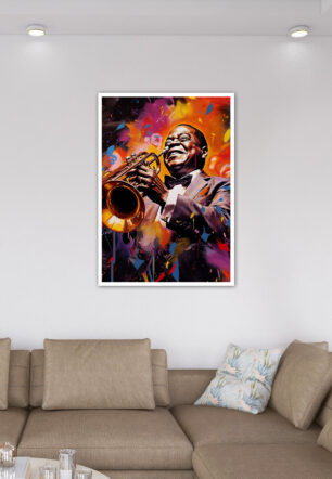 Louis Armstrong Jazz Player Music Poster - Image 6