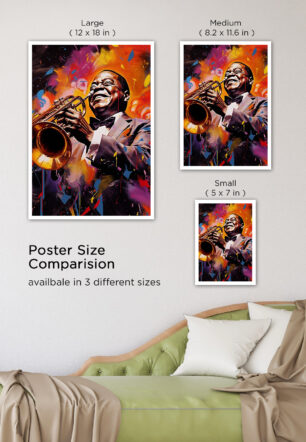 Louis Armstrong Jazz Player Music Poster - Image 7