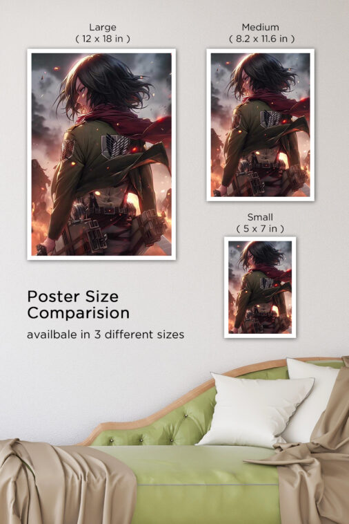 Mikasa Ackerman Unmatchable Beauty Anime Poster - Image 7
