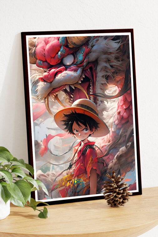 Monkey D Luffy Pink Dragon Poster One Piece - Image 5