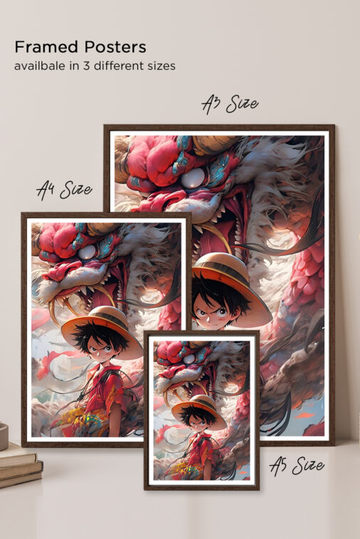 Monkey D Luffy Pink Dragon Poster One Piece - Image 6