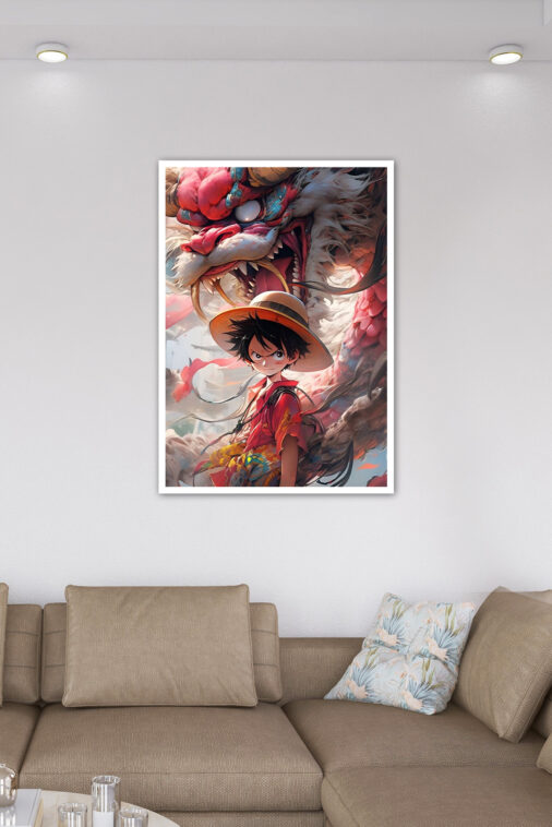 Monkey D Luffy Pink Dragon Poster One Piece - Image 7