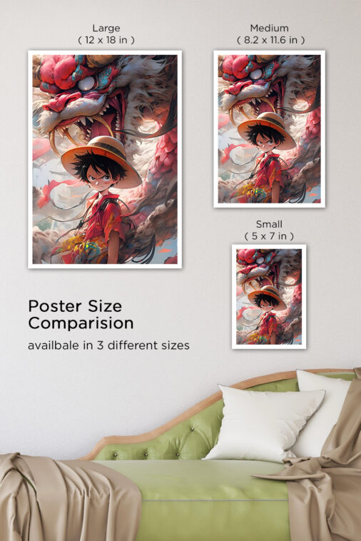 Monkey D Luffy Pink Dragon Poster One Piece - Image 8