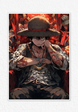 Monkey D Luffy Tattoo Sad Face Poster One Piece