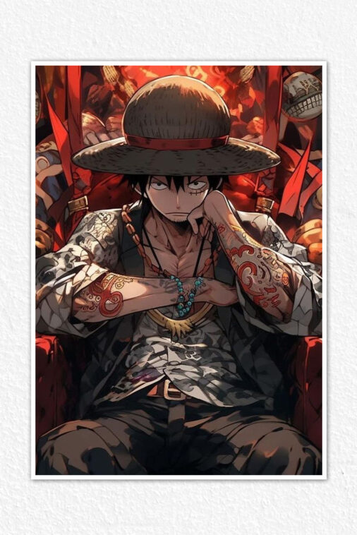 Monkey D Luffy Tattoo Sad Face Poster One Piece