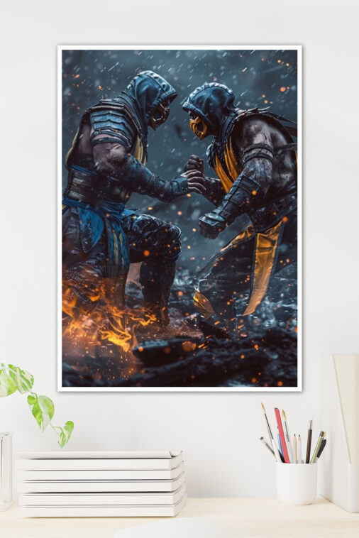 Mortal Kombat Sub Zero Vs Scorpion Epic Battle Game Poster - Image 2