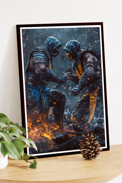 Mortal Kombat Sub Zero Vs Scorpion Epic Battle Game Poster - Image 4