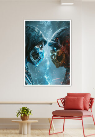 Mortal Kombat Sub Zero Vs Scorpion Ice Vs Fire Game Poster - Image 3
