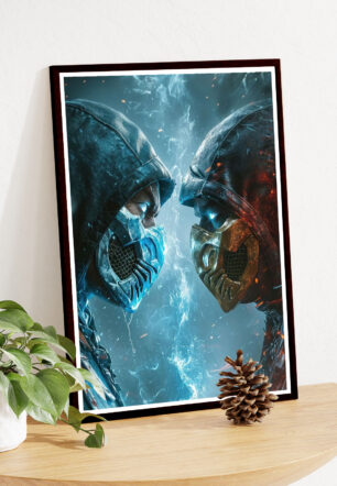 Mortal Kombat Sub Zero Vs Scorpion Ice Vs Fire Game Poster - Image 4