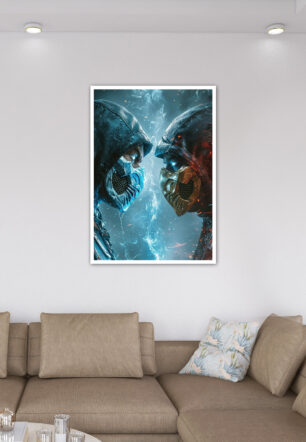 Mortal Kombat Sub Zero Vs Scorpion Ice Vs Fire Game Poster - Image 6