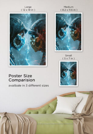 Mortal Kombat Sub Zero Vs Scorpion Ice Vs Fire Game Poster - Image 7