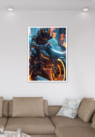 Neon Biker Aesthetic Poster Bikes Collection - Image 6