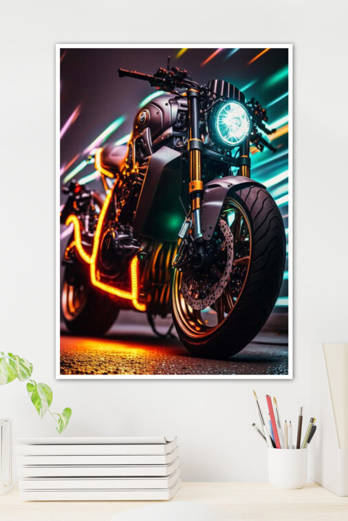 Neon Super Motorcycle Poster Bikes Collection - Image 3