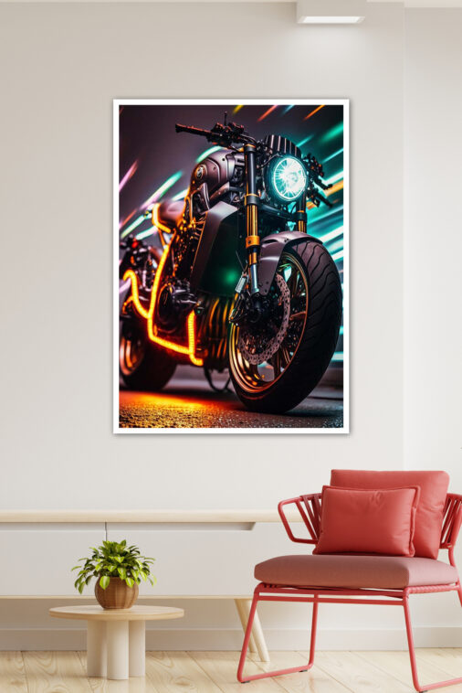 Neon Super Motorcycle Poster Bikes Collection - Image 4