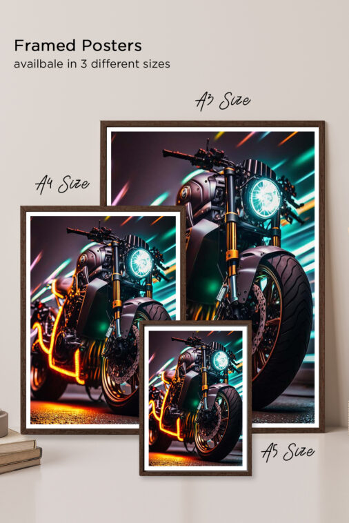Neon Super Motorcycle Poster Bikes Collection - Image 6
