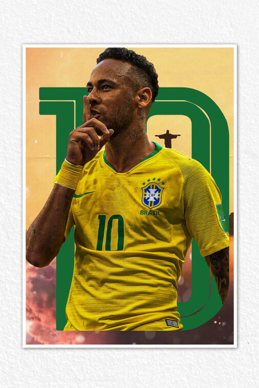 Neymar Jr The Brazilian Football Sports Poster Collection