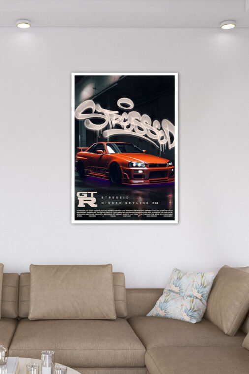 Nissan Skyline R34 GTR Poster Cars Collection - Image 6