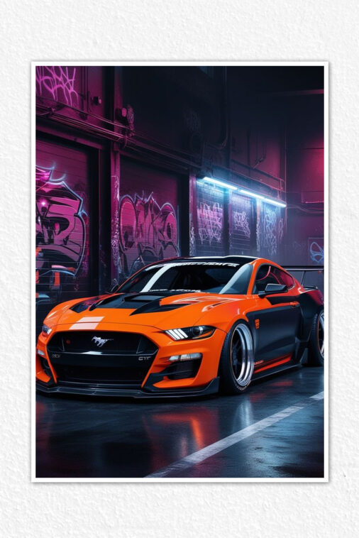 Orange Maisto 1 Poster Cars Collection