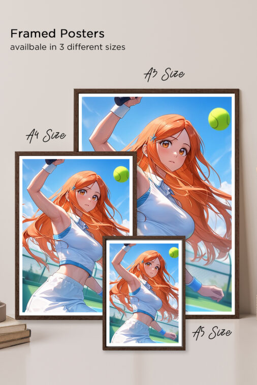 Orihime Inoue Playing Tennis Anime Poster - Image 5