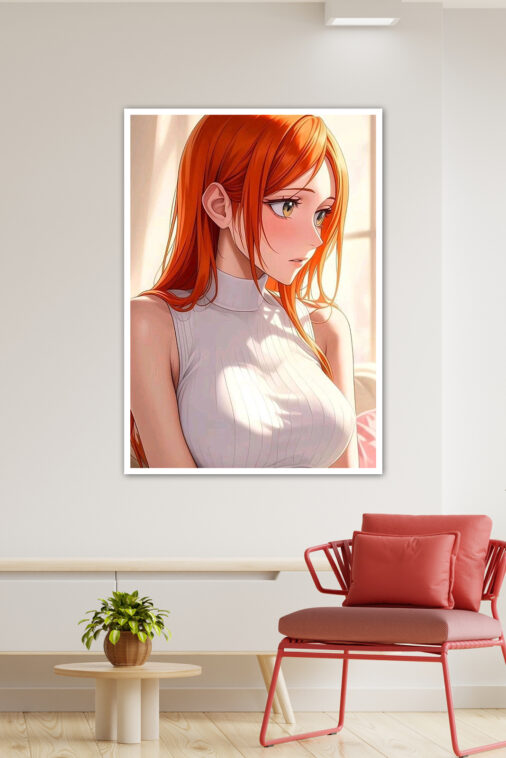 Orihime Inoue White Dress Anime Poster - Image 4