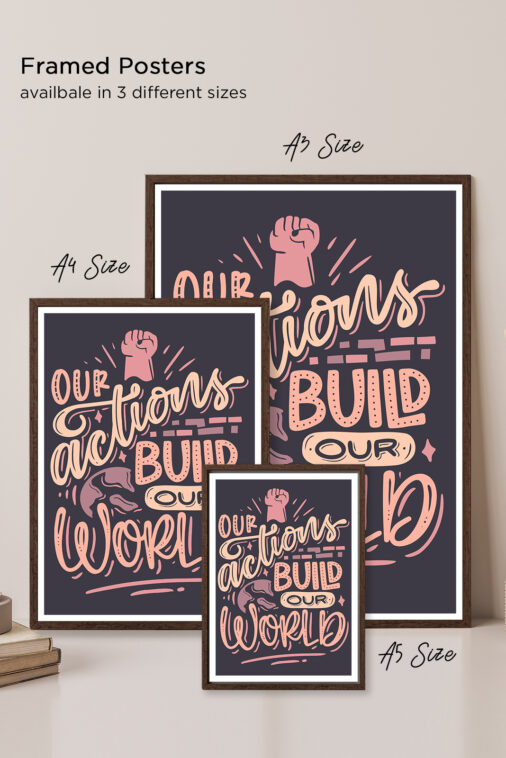 Our Actions Build Our World Motivation Poster - Image 6