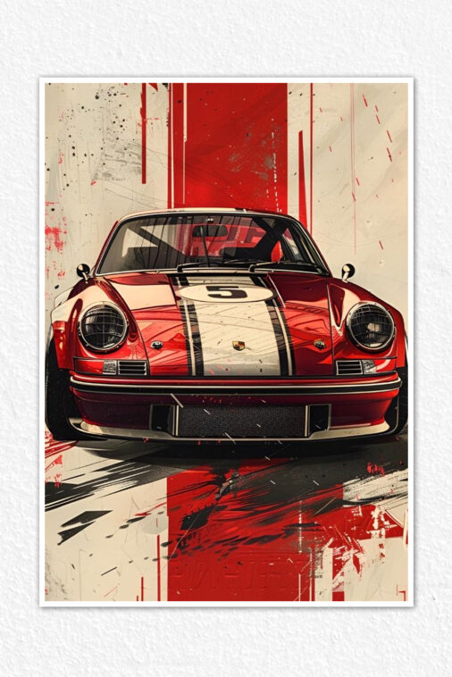 Porsche 911 GT3 Animated Poster Cars Collection