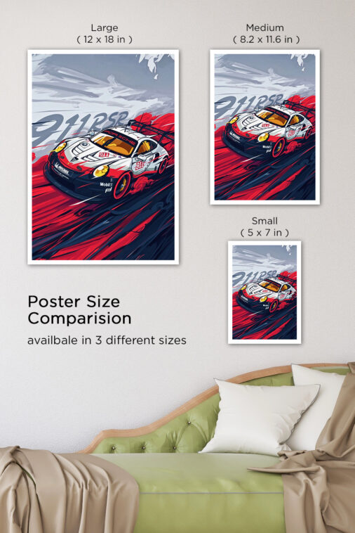 Porsche 911 GT3 RSR Poster Cars Collection - Image 7