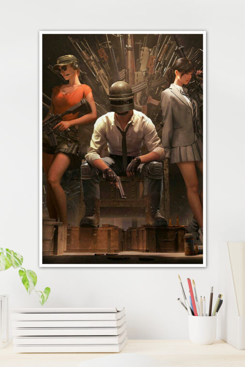Pubg Inspired Characters Throne Room Game Poster - Image 2