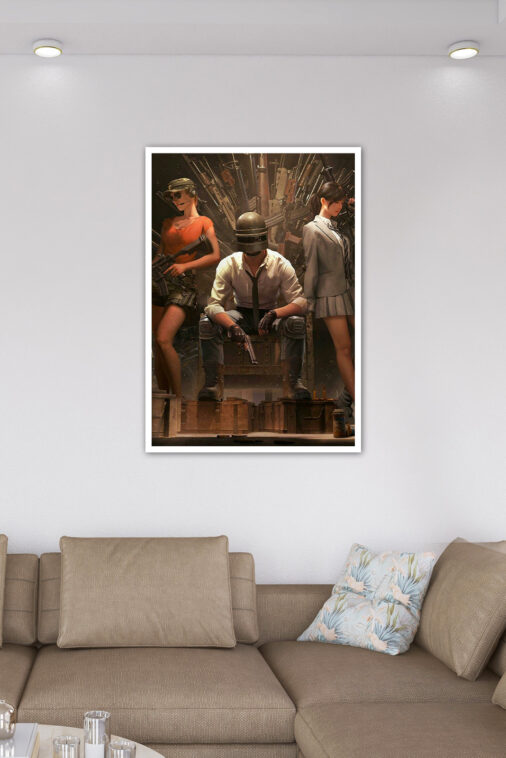 Pubg Inspired Characters Throne Room Game Poster - Image 6