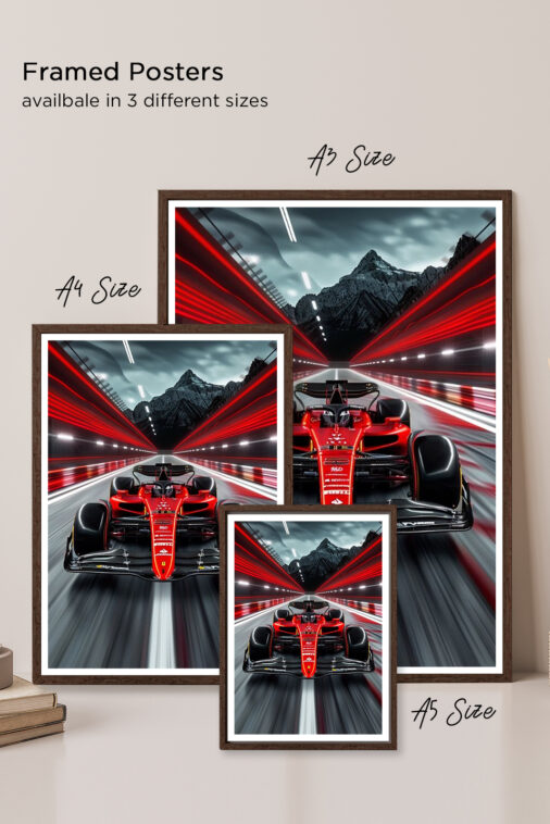 Red Car Ferrari SF 23 Poster Cars Collection - Image 5