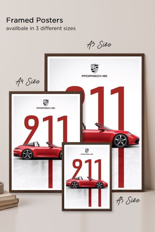 Red Porsche 911 Poster Cars Collection - Image 5