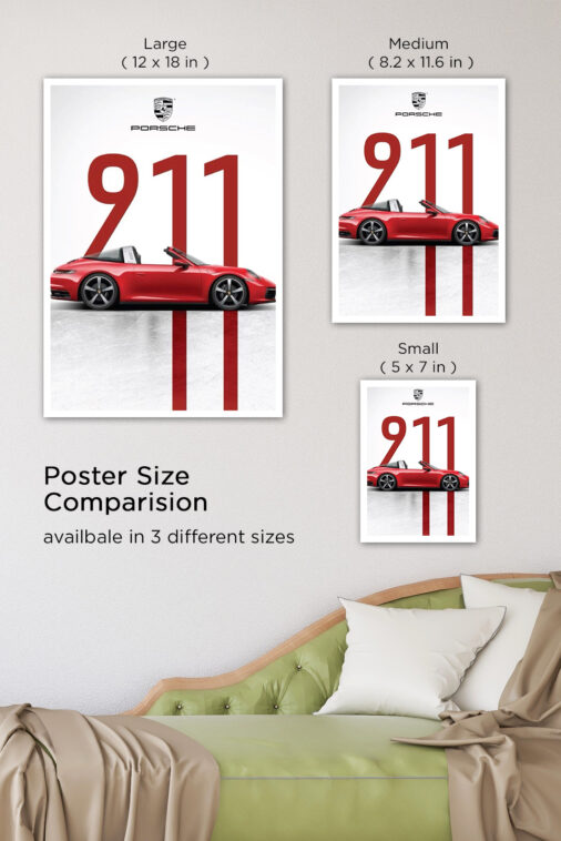 Red Porsche 911 Poster Cars Collection - Image 7