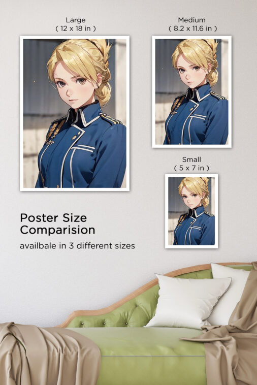 Riza Hawkeye Gun Fullmetal Alchemist Anime Poster - Image 7