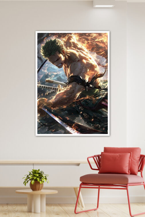 Roronoa Zoro Fierce Anger Poster One Piece - Image 3
